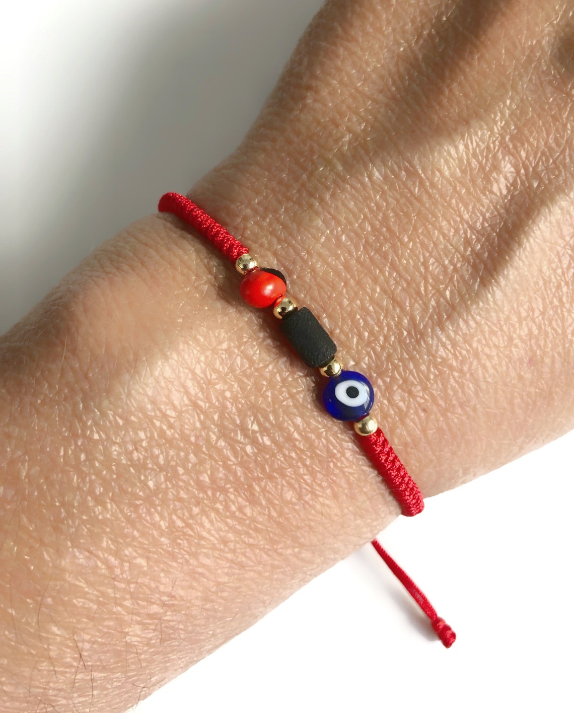 Azabache and Peonia Bracelet Genuine Azabache Stone Evil Eye Etsy