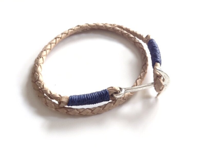 Mens wrap Bracelet Bohemian Wristband leather nautical bracelet men/'s jewelry leather cuff Anchor Bracelet Men Braided Leather bracelet