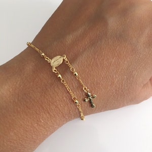 Handmade Gold Rosary Bracelet