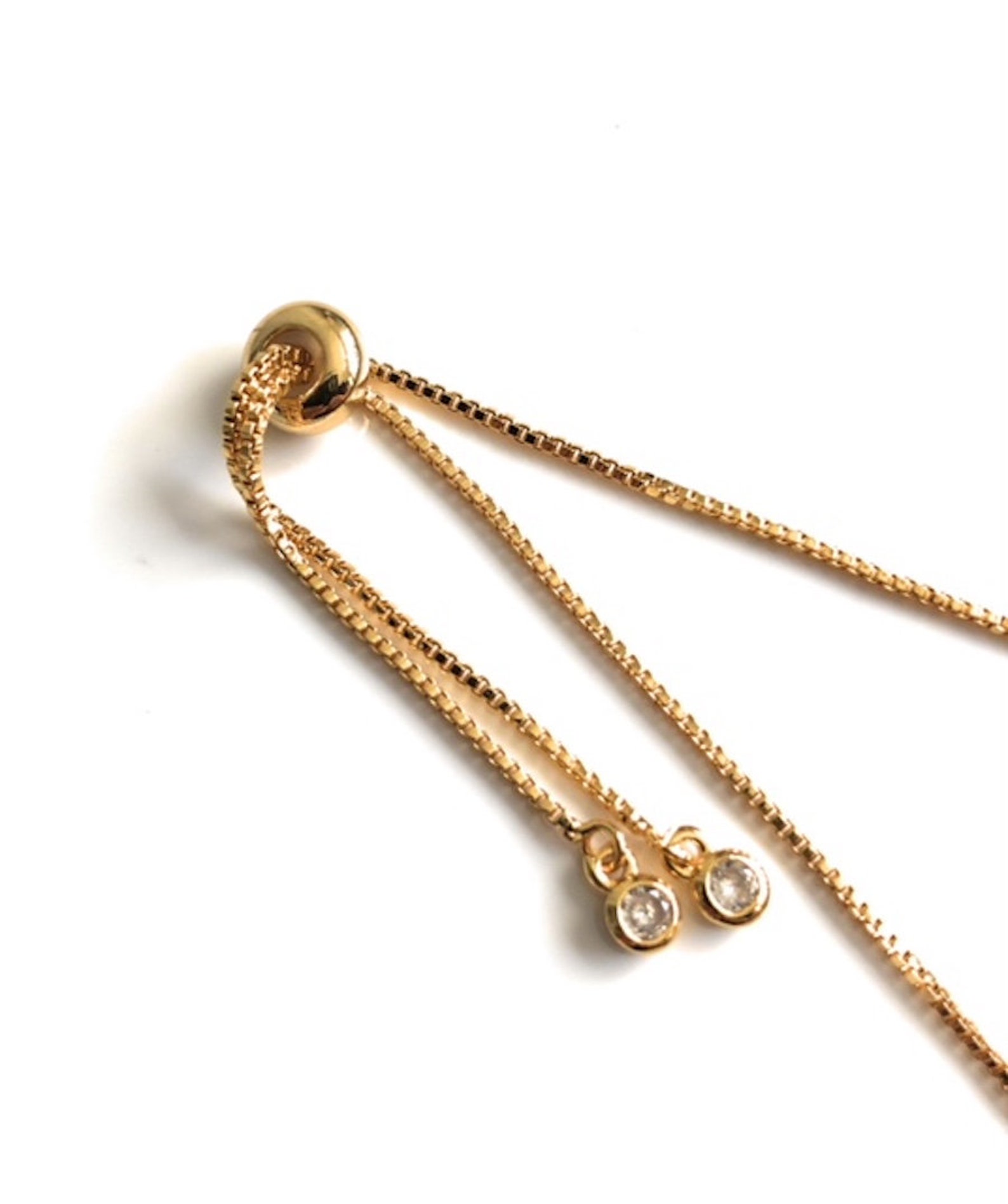 CZ Gold Bolo Bracelets for Women 18k Gold Plated Rhinestone Etsy