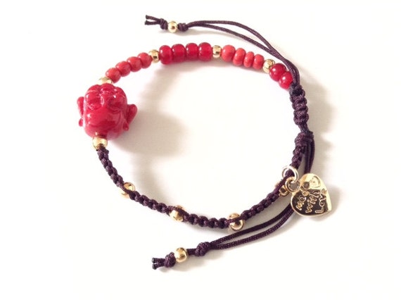 Laughing Buddha Bracelet Happy Buddha Bracelet Buddhist Jewelry