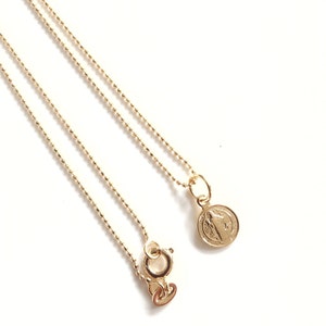Dainty St Benedict Medal, Pendant Necklace, Tiny Gold Plated Chain, San Benito Necklace, Medalla San Benito catholic gifts religious jewelry