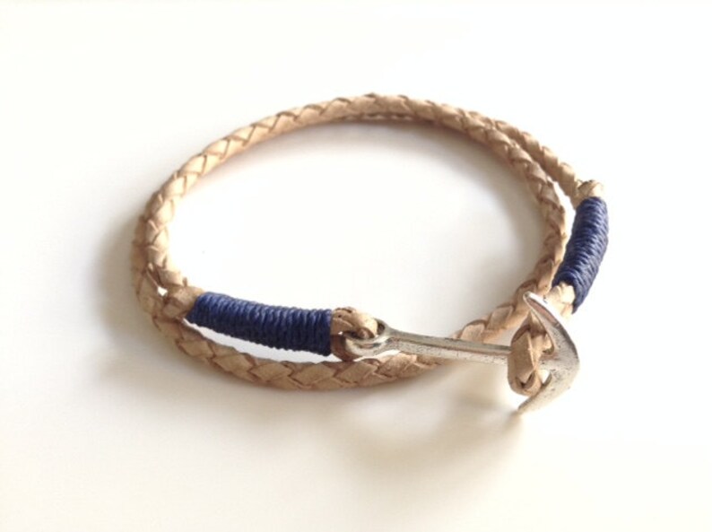 Mens wrap Bracelet Bohemian Wristband leather nautical bracelet men/'s jewelry leather cuff Anchor Bracelet Men Braided Leather bracelet