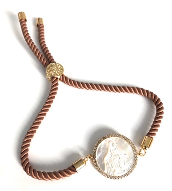 Divine Mercy String Blessing Bracelet - Dainty Catholic Jewelry