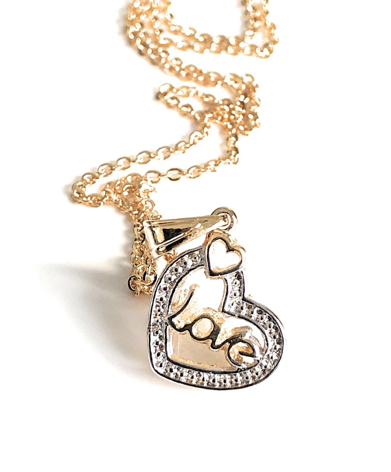 Dainty Heart Charm Necklace Valentines Love Image 0