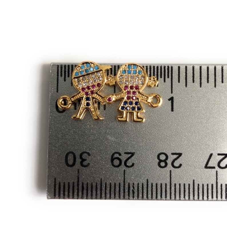Boy and Girl Charm Bracelet Children Cubic Zirconia Bracelet Etsy