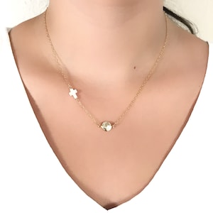 Delicate San Benito Medal Necklace, Dainty Gold Plated Chain, Gold St Benedict Necklace, San Benito Abad, Catholic Jewelry, Ghost Protector