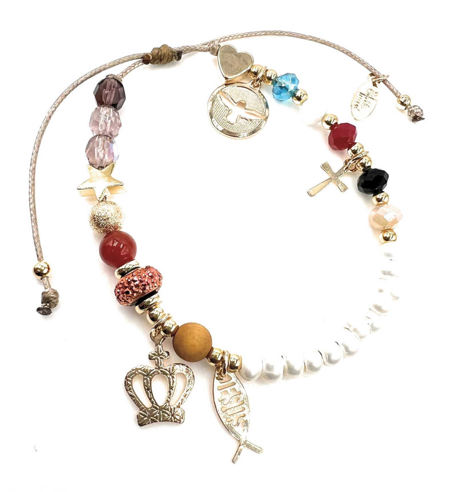 Jesus Christ Story Bracelet Life of Jesus Bracelet Biggest - Etsy