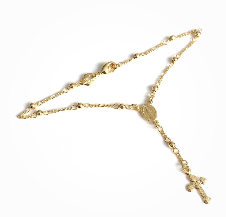 Gold Plated Rosary Bracelet