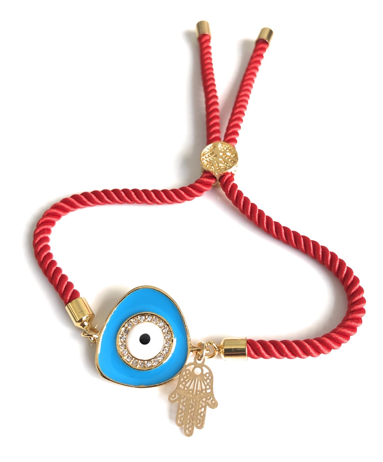 Blue Evil Eye Bracelet Jewish Gift Evil Eye Hamsa Red Etsy