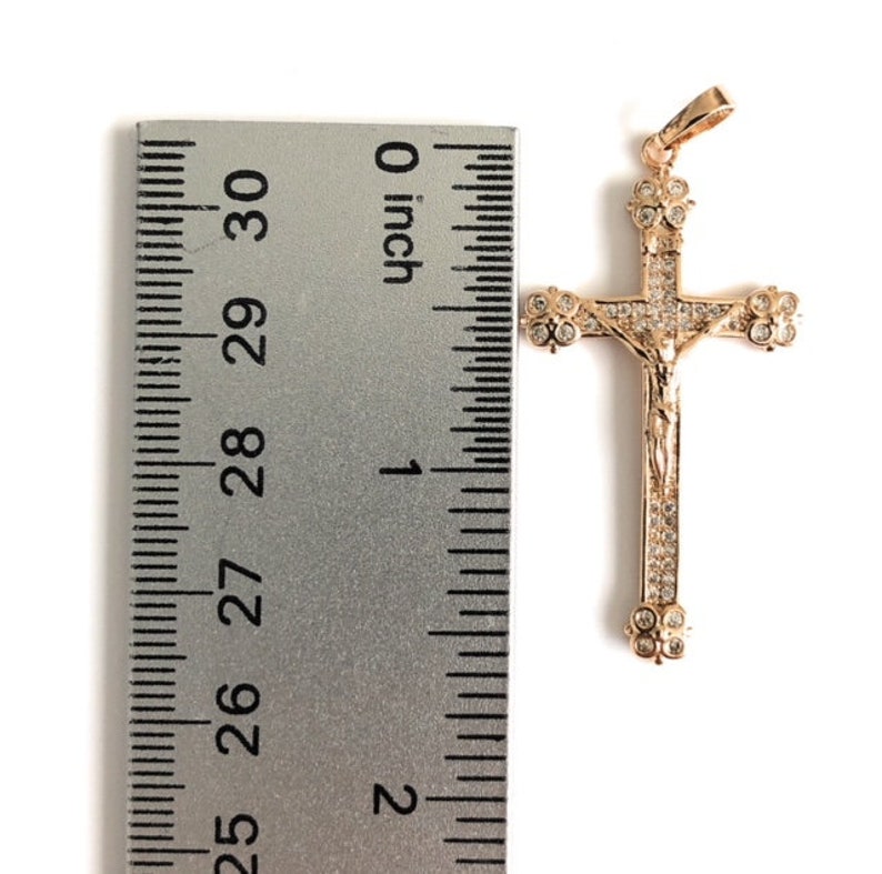 Gold Crucifix Pendant Necklace