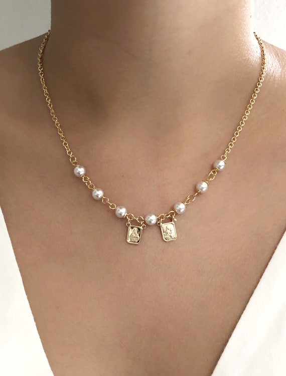 Medal scapular necklace sale