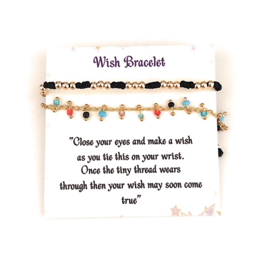 Friendship Make a Wish Bracelet Wish String Bracelet Best Etsy