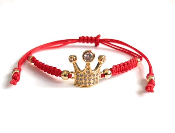 Wish Bracelet friendship bracelet princess crown Dainty charm Bracelet Metal crown charm bracelet princess jewelry VDAY gift For girls