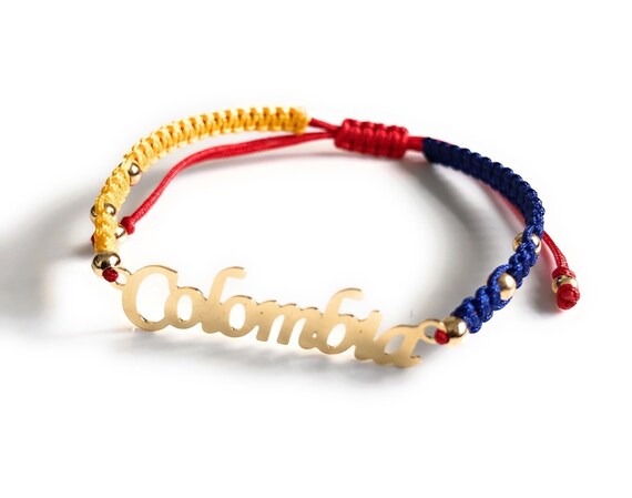 Colombia Tricolor Colombia Regalo Pulseras - Etsy España