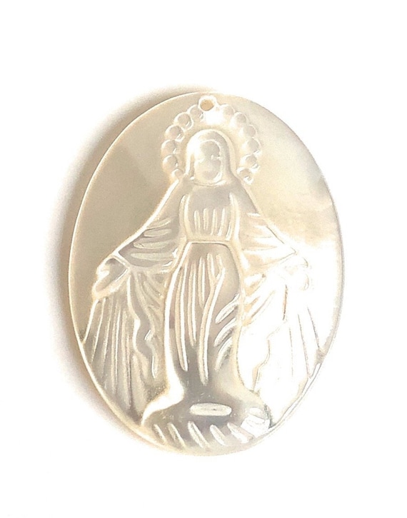 Mother of Pearl Miraculous Medal Virgen 