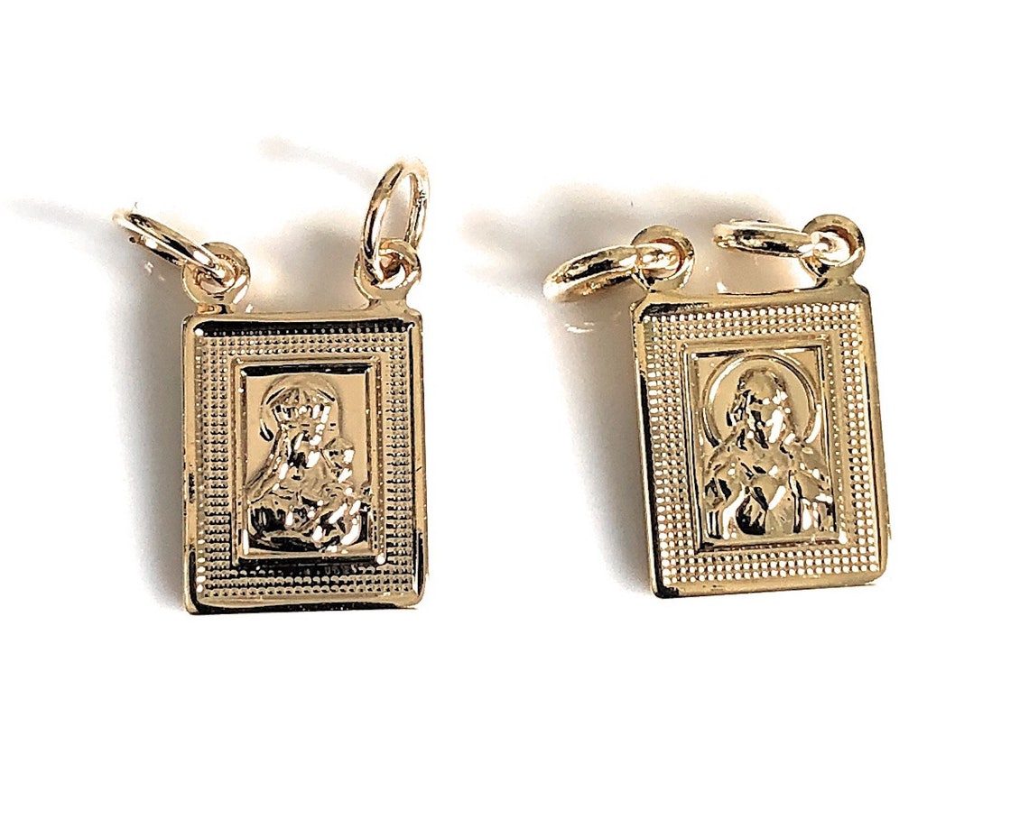 Catholic Jewelry Scapular Necklace Religious Jewelry Etsy