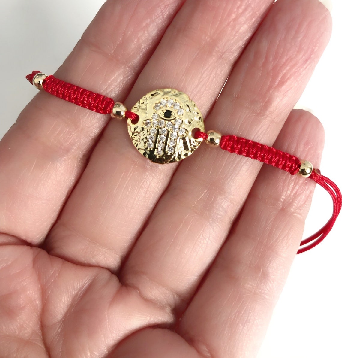 Hamsa Red Jewelry Evil Eye Bracelet Hamsa Hand Bracelet Red Etsy
