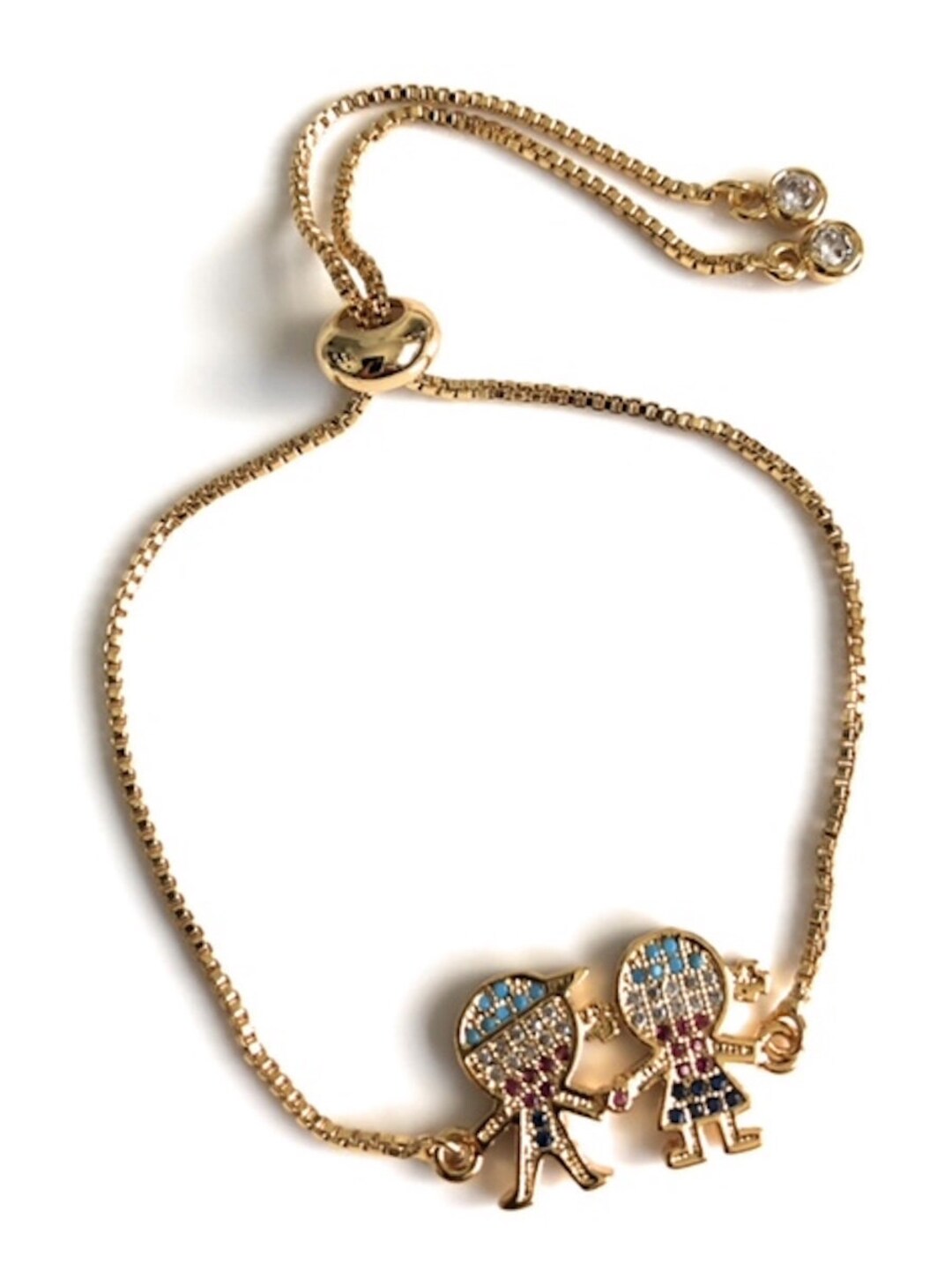 Boy and Girl Charm Bracelet Children Cubic Zirconia Bracelet Etsy