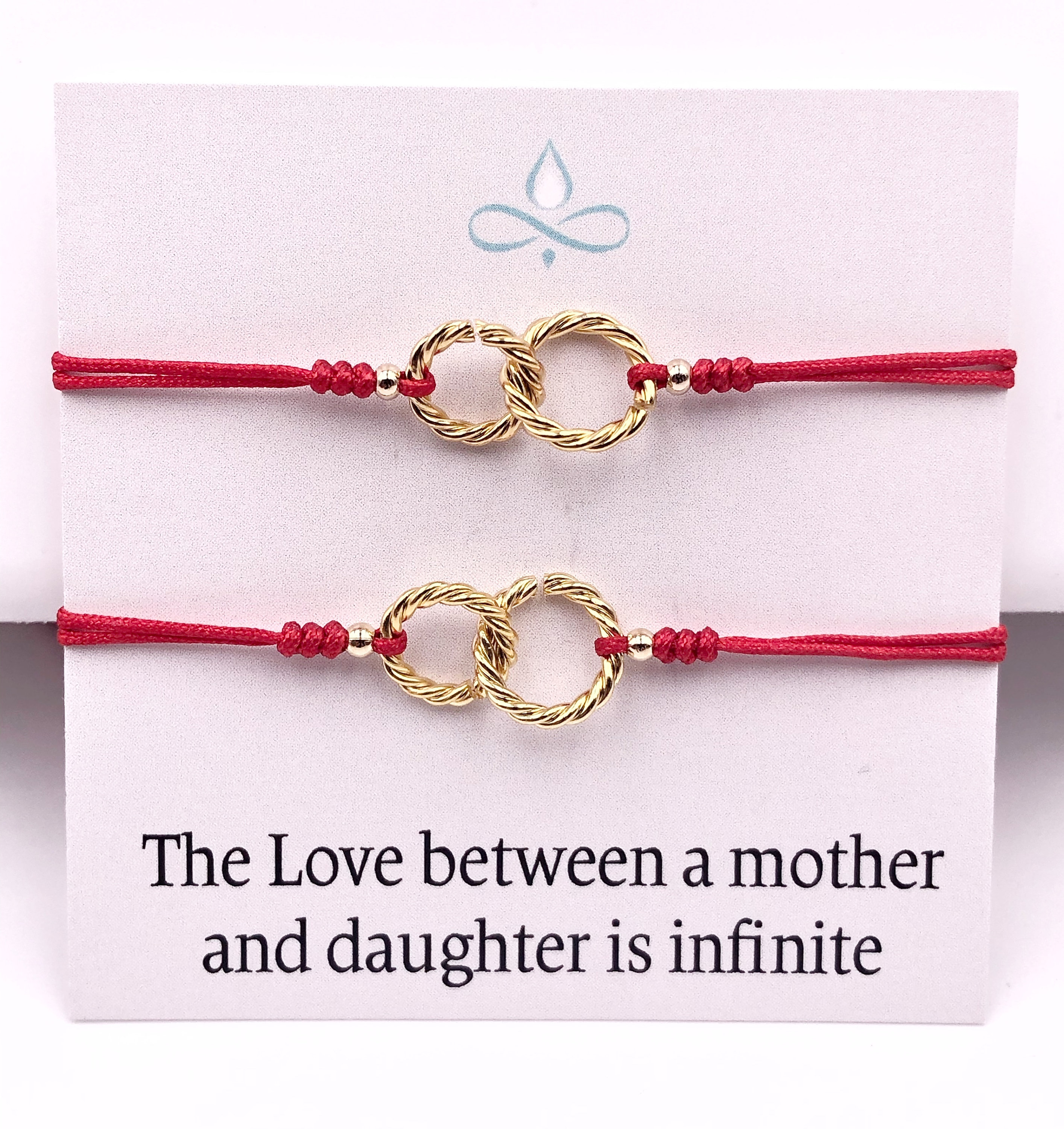 Mother and Daughter Matching Bracelets Set of 2 Red String Etsy