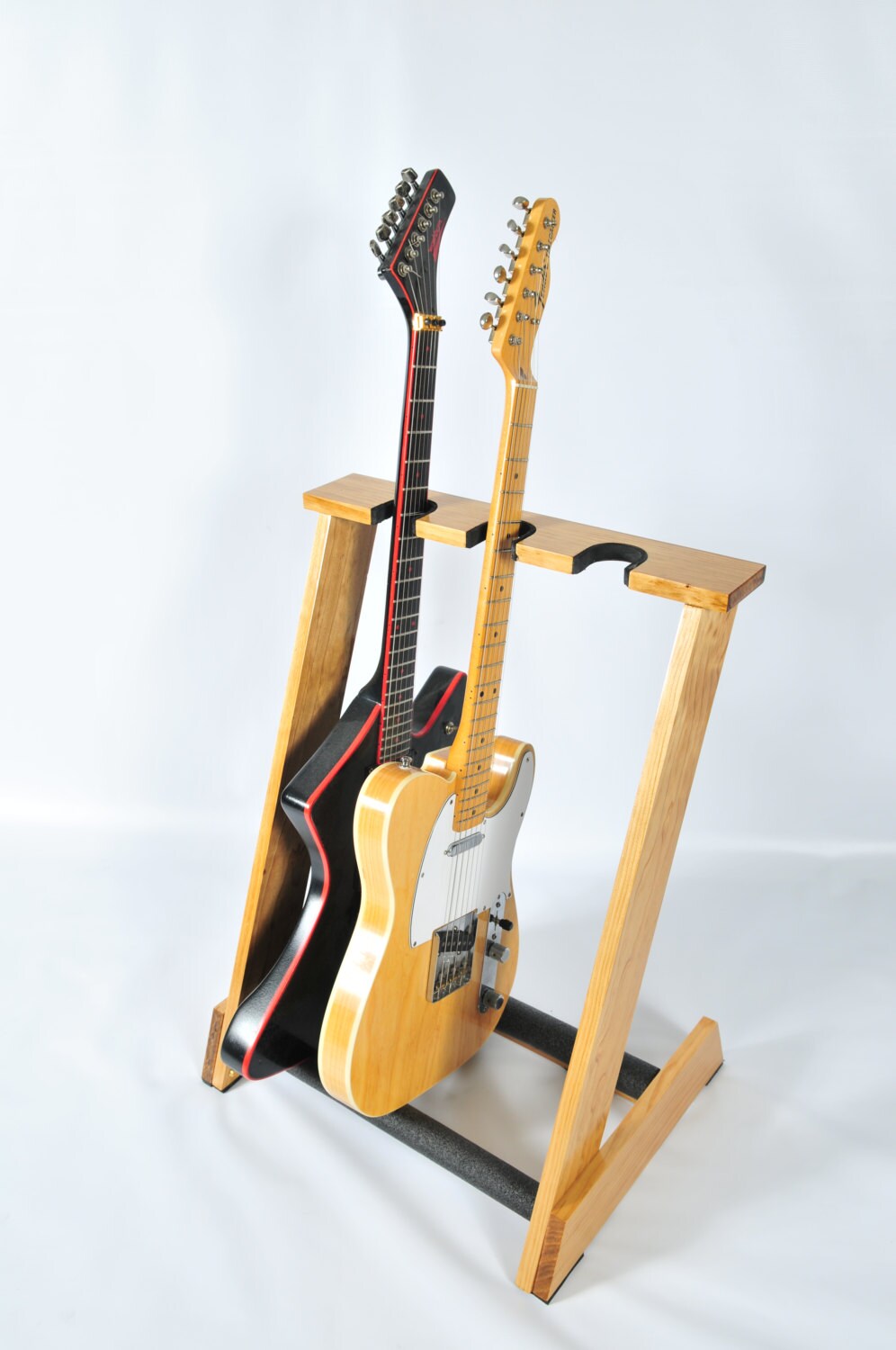 Handcrafted Wooden Guitar Stand From Allwood Stands Display Up To 3 Handcrafted Wooden Guitar Stand From Allwood Stands Display Up To 3 Electric Or Bass Guitars