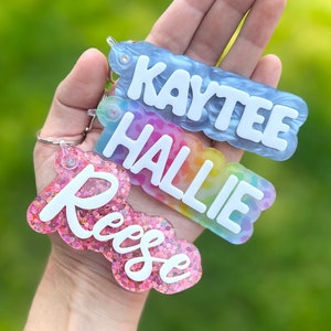 Personalized Name Keychain | Backpack Tag | School Nametag | Acrylic Bag Tag | Back to School | Teacher Gift | First Day of School