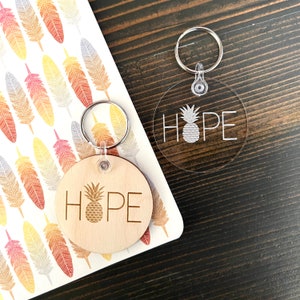 Pineapple keychain Infertility IVF gift Pregnancy after loss Infertility Warrior Hope image 1