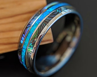 Opal & Abalone Rings