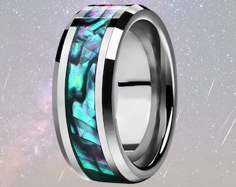 Opal & Abalone Rings
