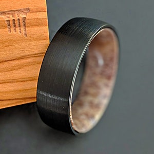 Deer Antler Rings Tungsten Wedding Band Mens Ring - 8mm Deer Ring Unique Mens Wedding Band Bone Ring - Antler Wedding Band Stag Ring