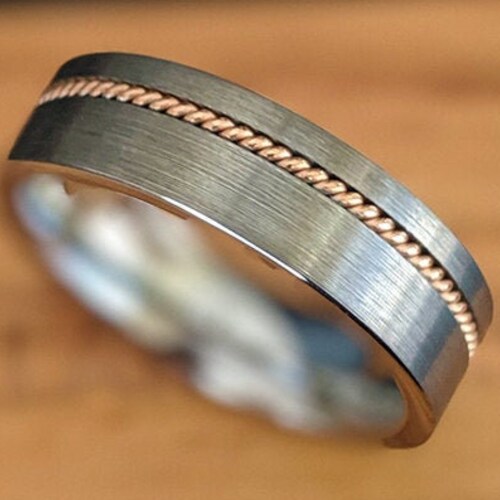 Guitar String Ring Gold Wedding Band Mens Ring Guitar Etsy