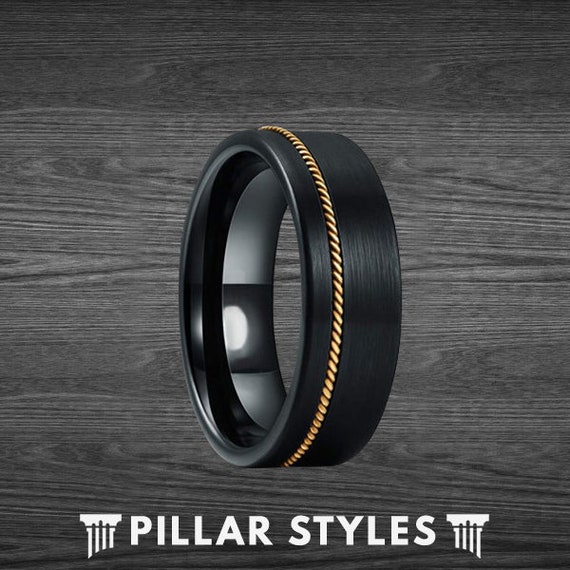Mens wedding band with guitar string clearance