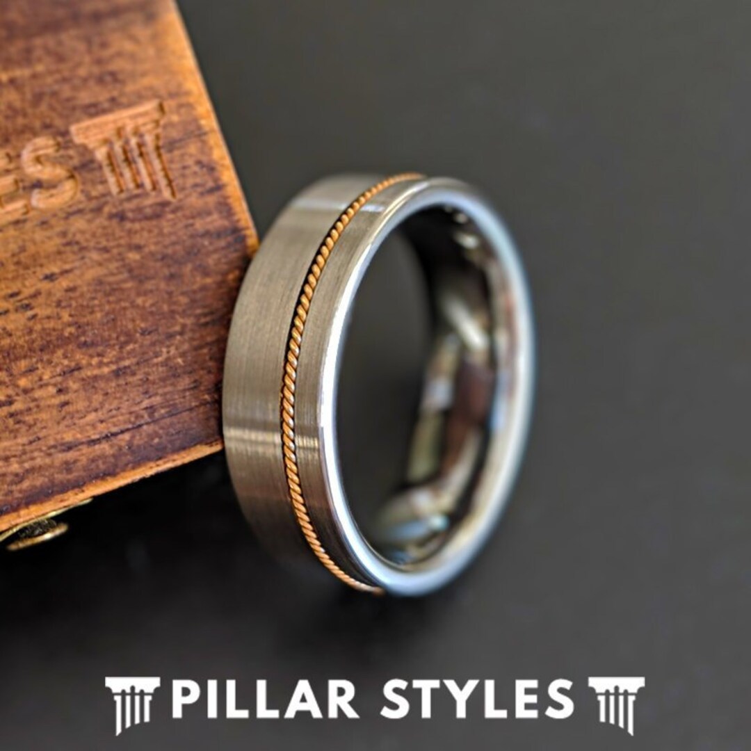 Guitar string mens shop wedding band