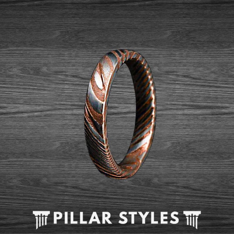 DAMASCUS STEEL DUAL LINE MEN WEDDING BAND MEN ENGAGEMENT BAND 8MM-RUST RESISTANT DAMASCUS STEEL DUAL LINE MEN WEDDING BAND MEN ENGAGEMENT BAND 8MM-RUST RESISTANT