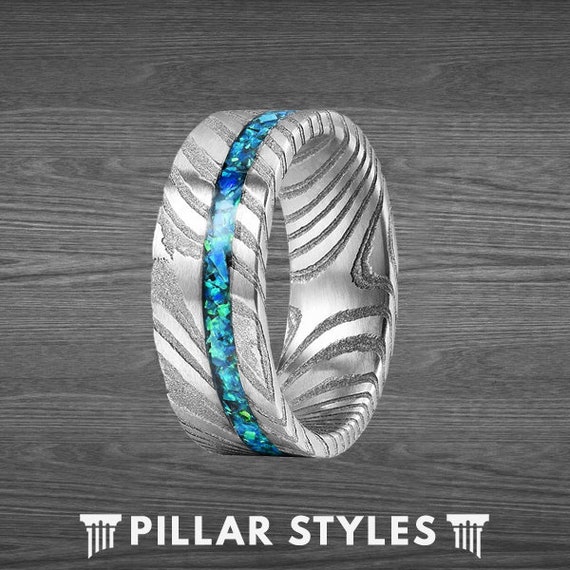 Women Or Men S Tungsten Carbide Wedding Band Rainbow Opal Celtic Dragon Knot Mens Wedding Bands Rings Black Band With Black Resin And Opal Inlay Celtic Dragon Knot Tungsten Carbide Ring With Mens And Womens For