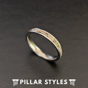4mm Thin Deer Antler Ring Tungsten Wedding Bands Women Ring - Mens Wedding Band Deer Antler Rings Couples Ring Set Boho Tungsten Ring image 3