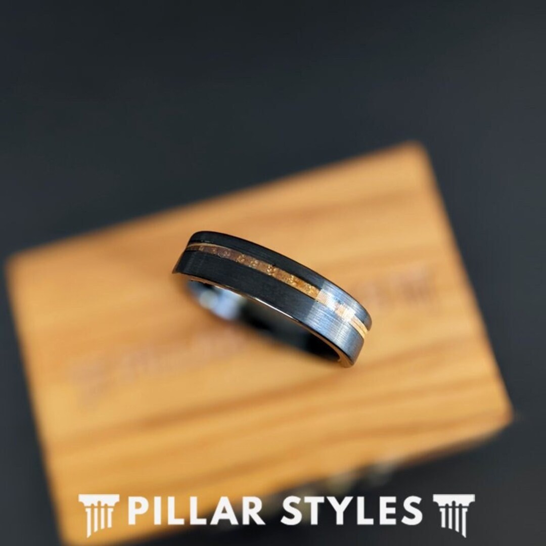 Matching Barrel Rings Thin Whiskey Barrel Rings for Men Wood Wedding Band Tungsten Ring 6mm ...
