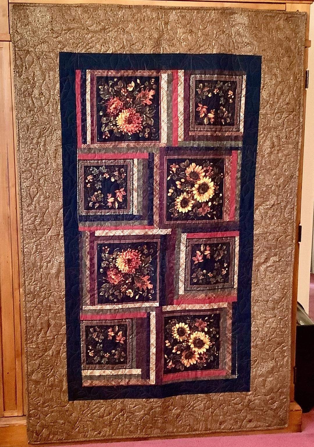 Fall With This Warm Autumn Quilted Wheelchair Quilt, Table