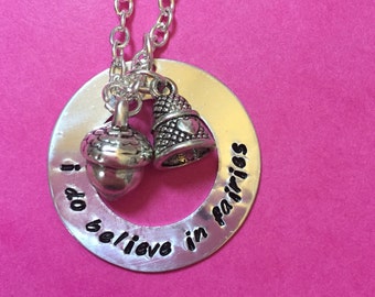 I Do Believe In Fairies Peter Pan Necklace