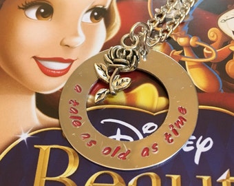 A Tale As Old As Time Beauty and the Beast Necklace
