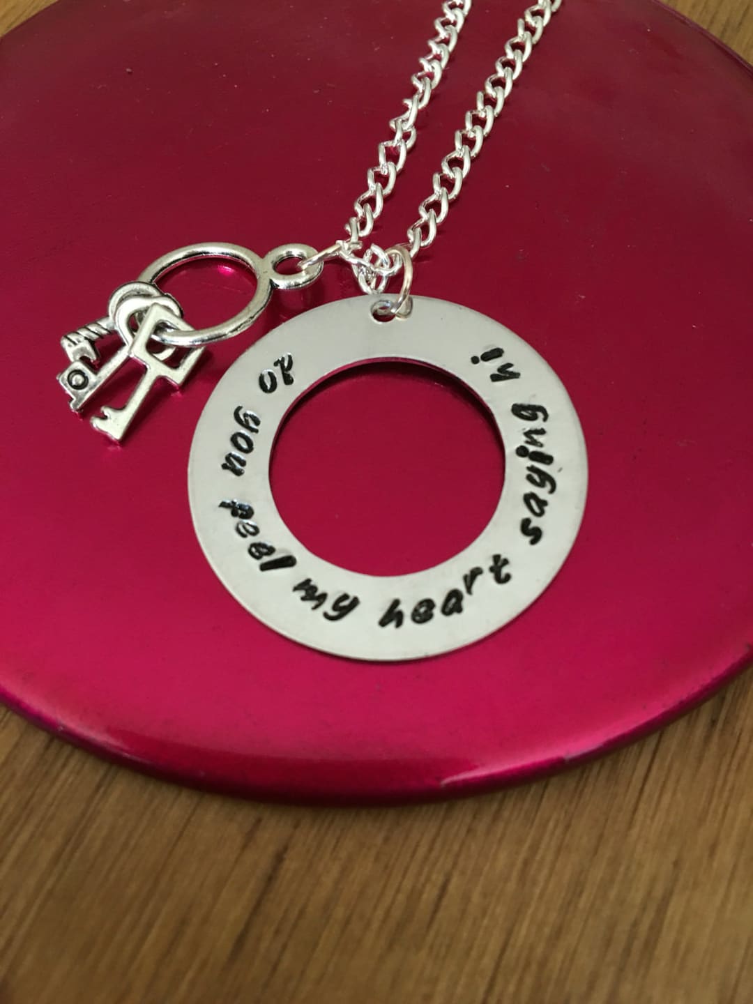 Do You Feel My Heart Saying Hi Ring of Keys Fun Home Necklace Etsy