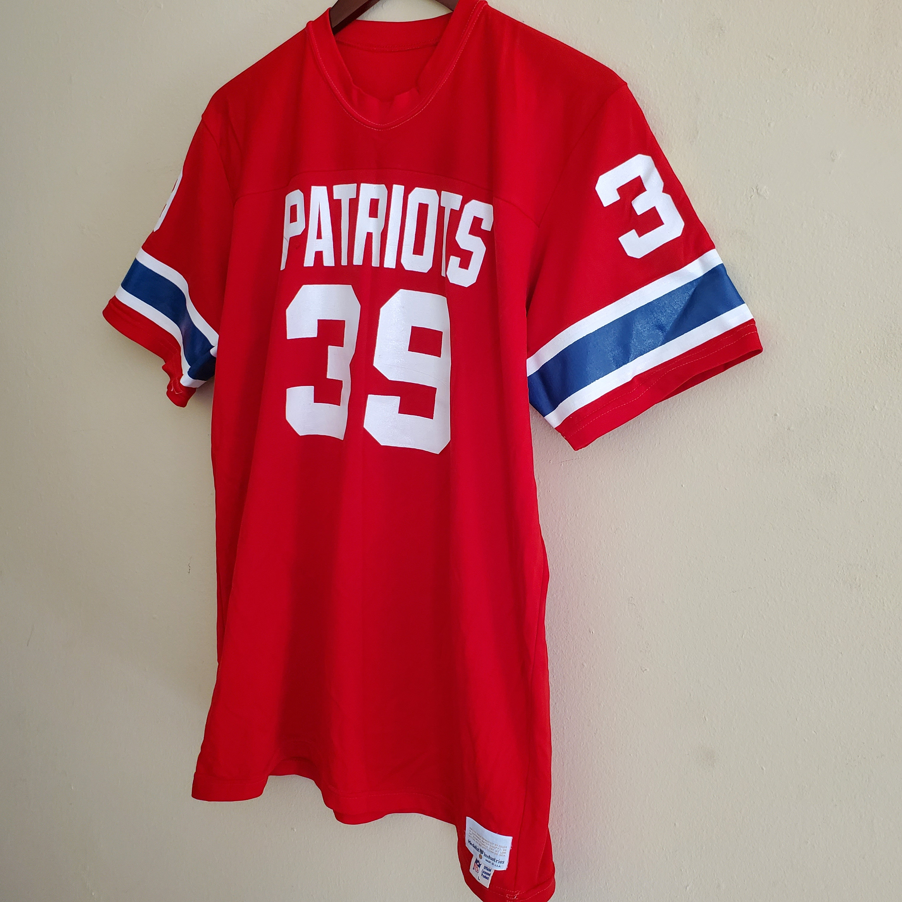 Vintage New England Patriots Jersey Sam Cunningham 70s NFL Large L