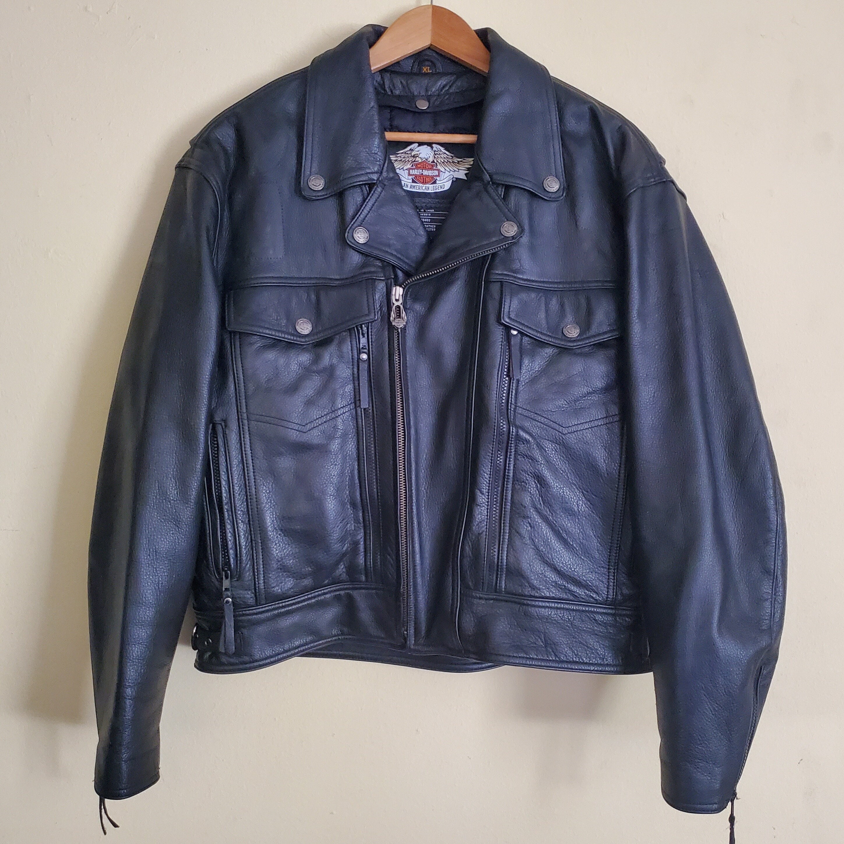 70s ハーレーダビッドソンleather jacket USA製　LENジップ 70s ハーレーダビッドソンleather jacket USA製 LENジップ