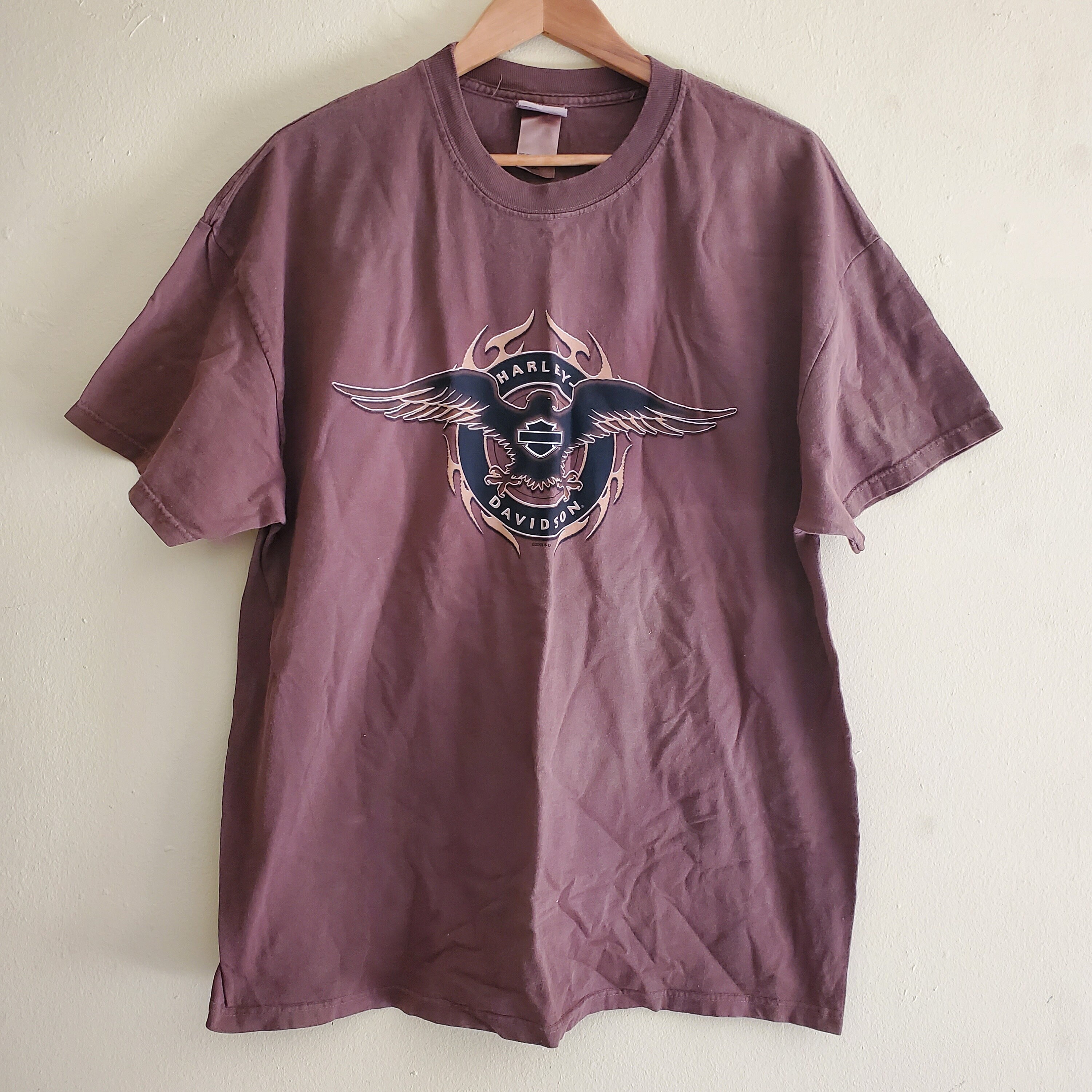 Vtg Harley-davidson T-shirt Brown Honolulu Hawaii XL Biker Vtg Harley-davidson T-shirt Brown Honolulu Hawaii XL Biker