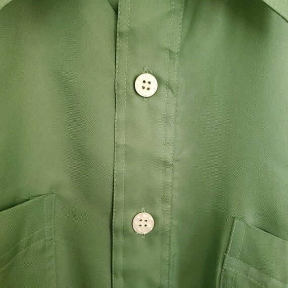 vintage Carl Michaels Dress Shirt Long Sleeve Gre… - image 3