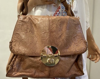 Grand sac MUXO by Camila Alves en cuir véritable marron style poignée