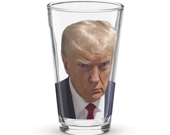 Large Trump Mugshot Pint Glass