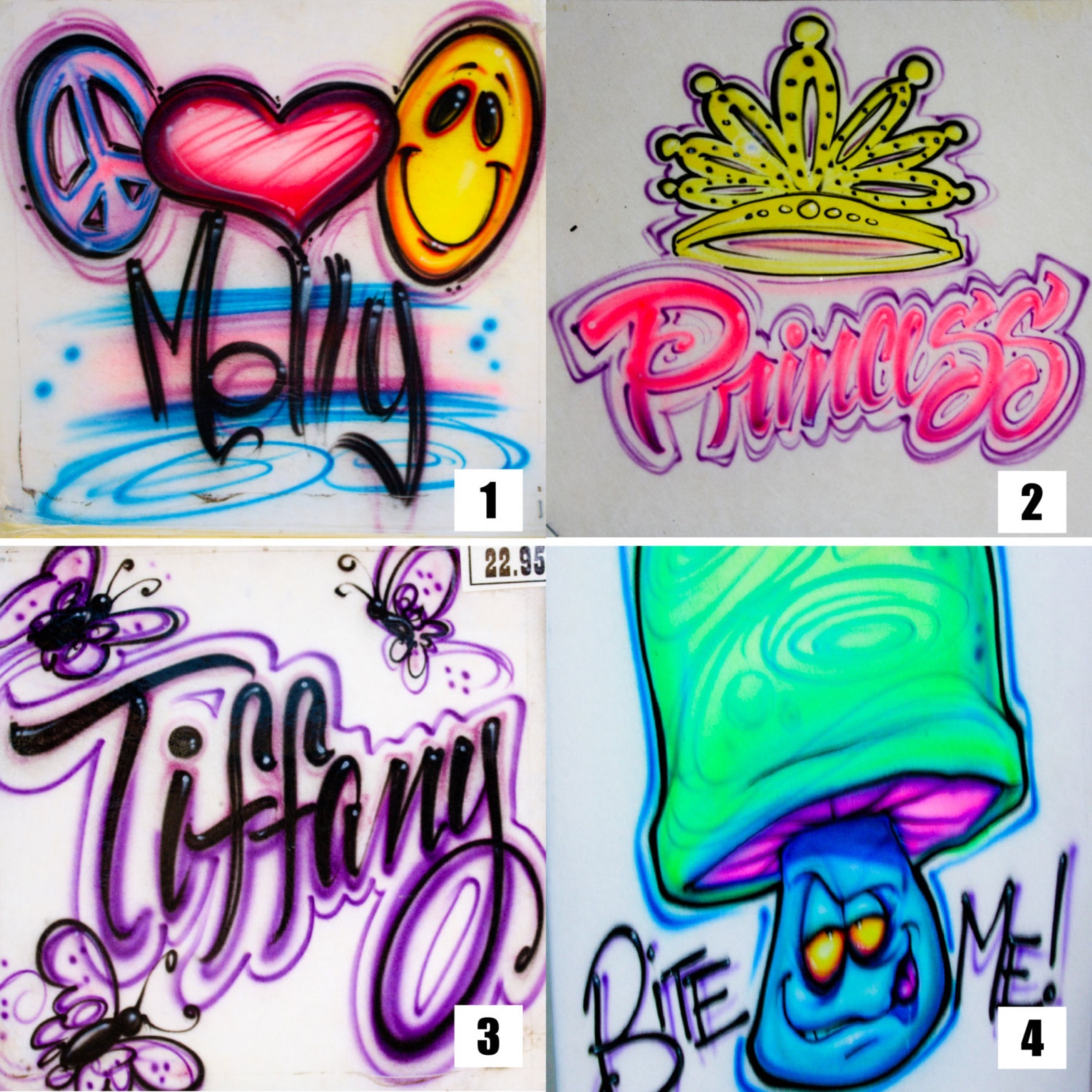 Airbrush custom name Tshirts Etsy