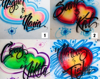 Airbrushed custom couples T-shirts