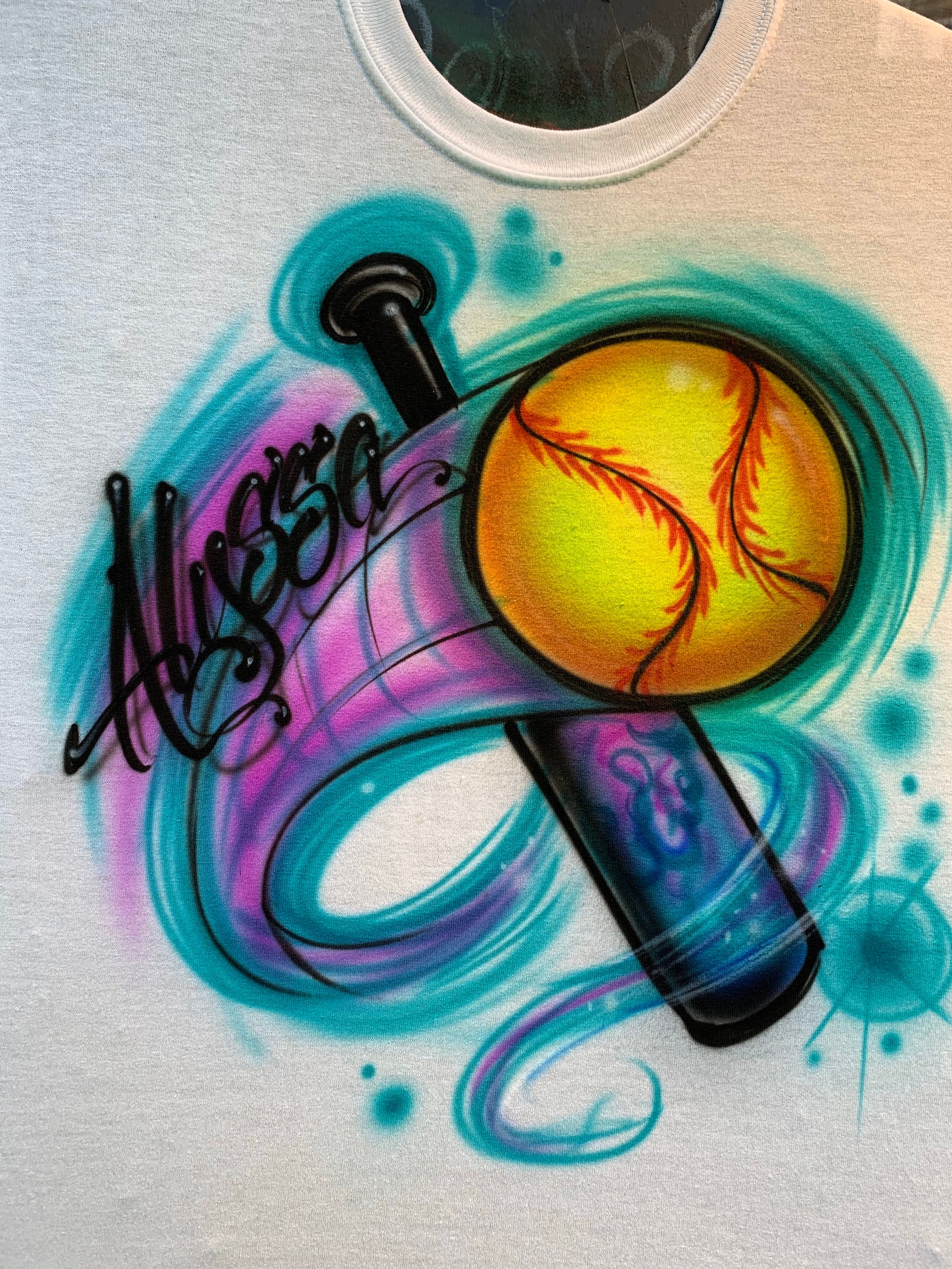 Airbrush custom sports theme shirts and pillowcases Etsy